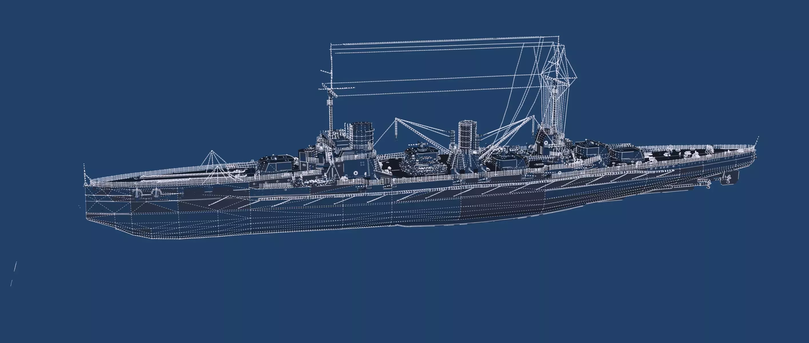 IMPERIAL GERMAN NAVY MARINE BATTLECRUISER 3D model_45