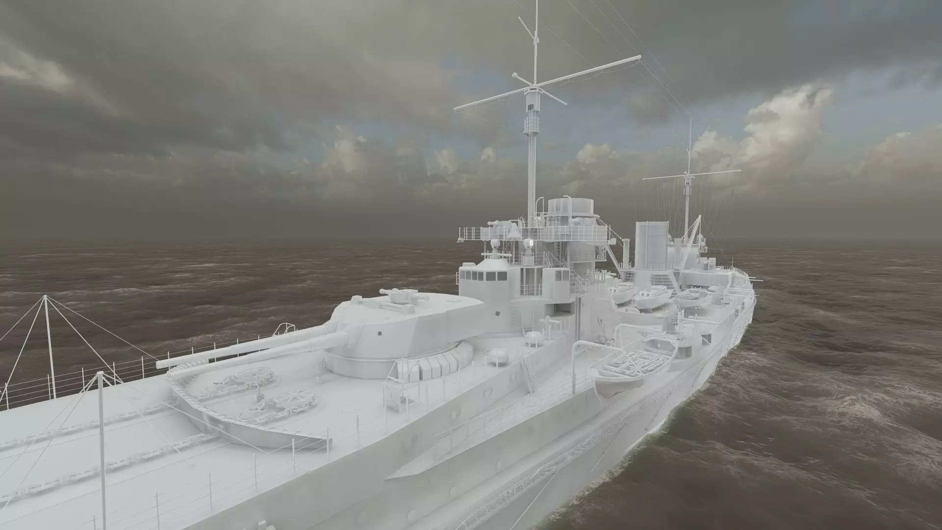 IMPERIAL GERMAN NAVY MARINE BATTLECRUISER 3D model_40