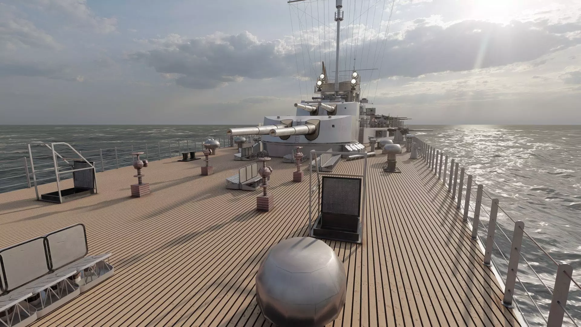 IMPERIAL GERMAN NAVY MARINE BATTLECRUISER 3D model_16