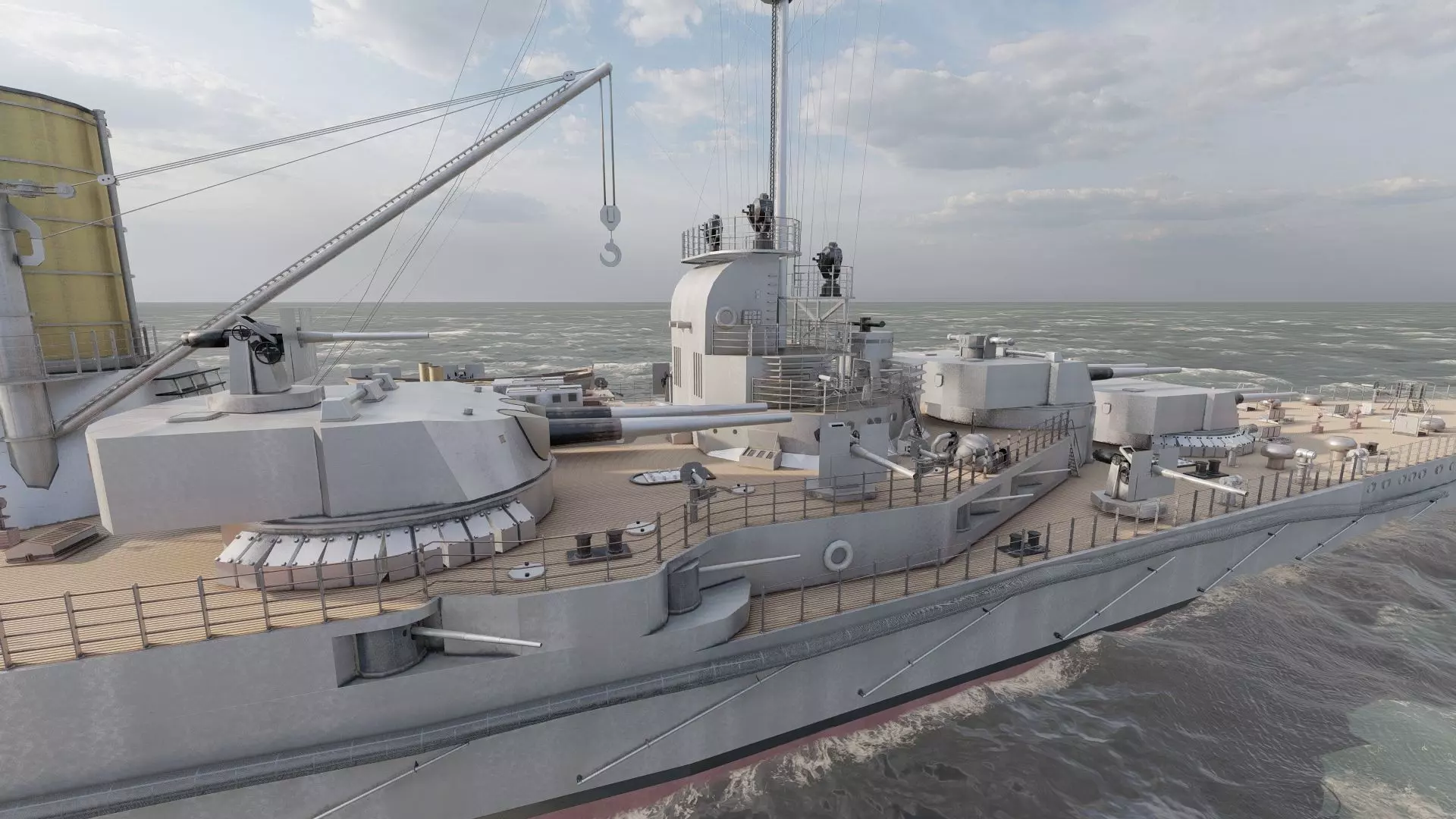 IMPERIAL GERMAN NAVY MARINE BATTLECRUISER 3D model_13