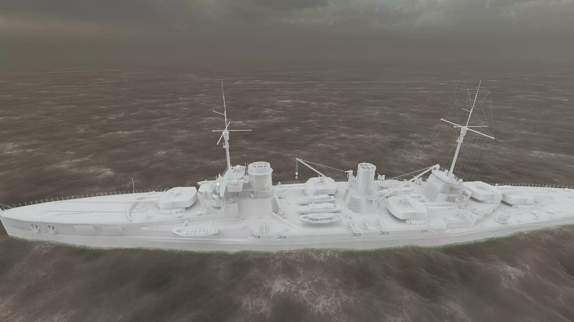 IMPERIAL GERMAN NAVY MARINE BATTLECRUISER 3D model_38