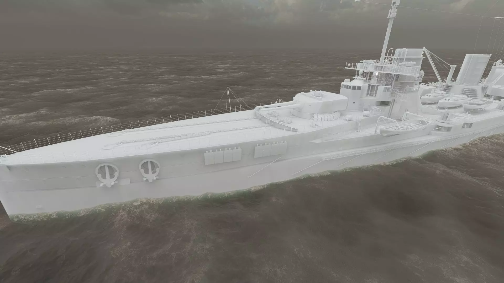 IMPERIAL GERMAN NAVY MARINE BATTLECRUISER 3D model_39