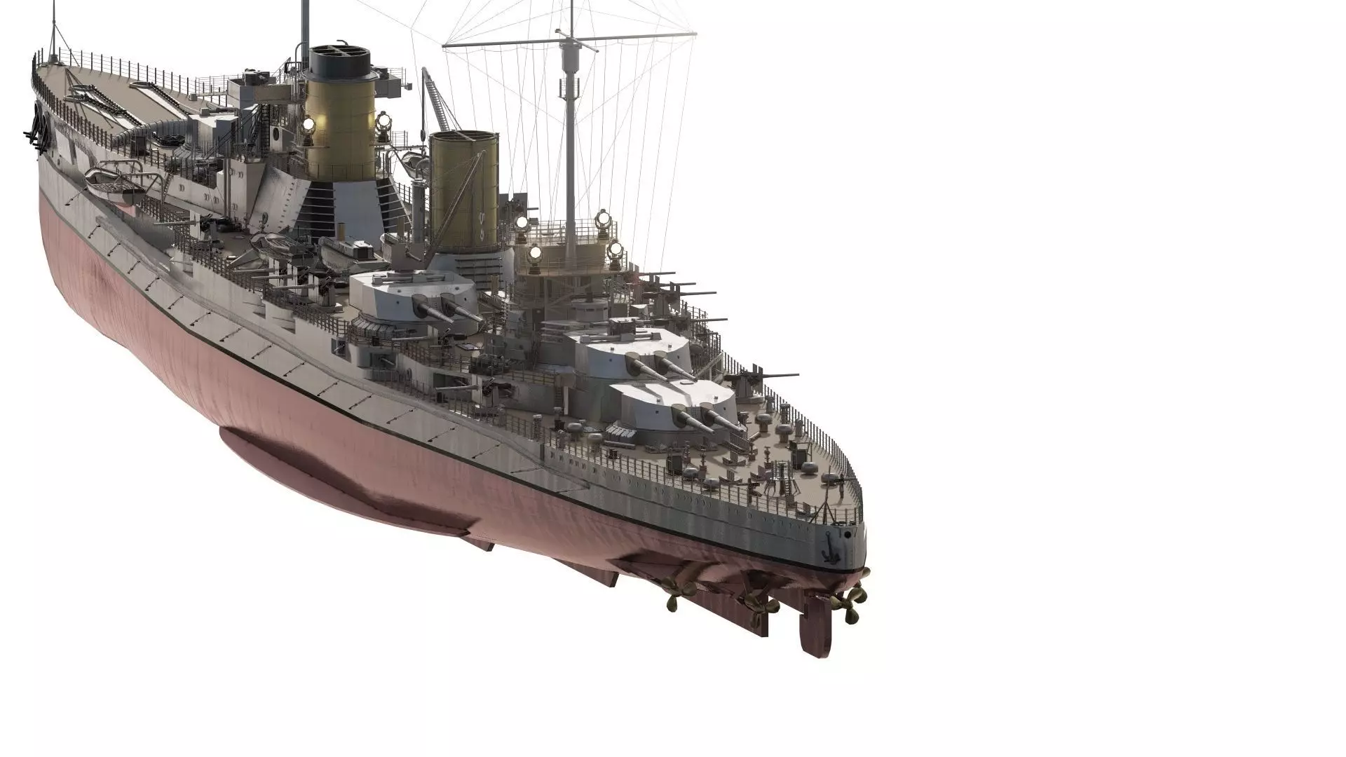 IMPERIAL GERMAN NAVY MARINE BATTLECRUISER 3D model_7