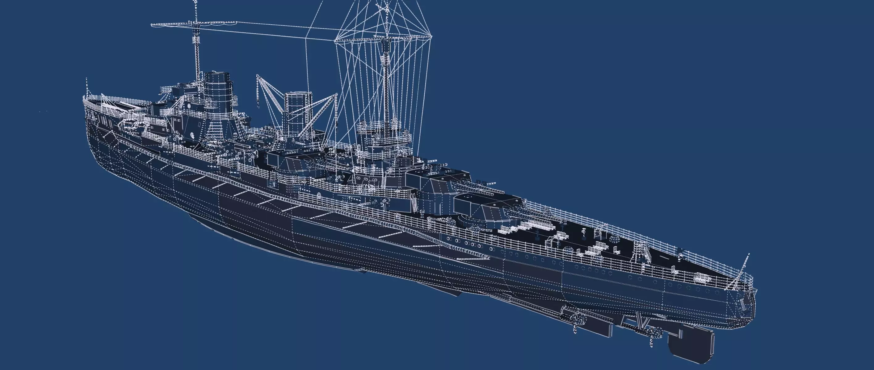 IMPERIAL GERMAN NAVY MARINE BATTLECRUISER 3D model_48