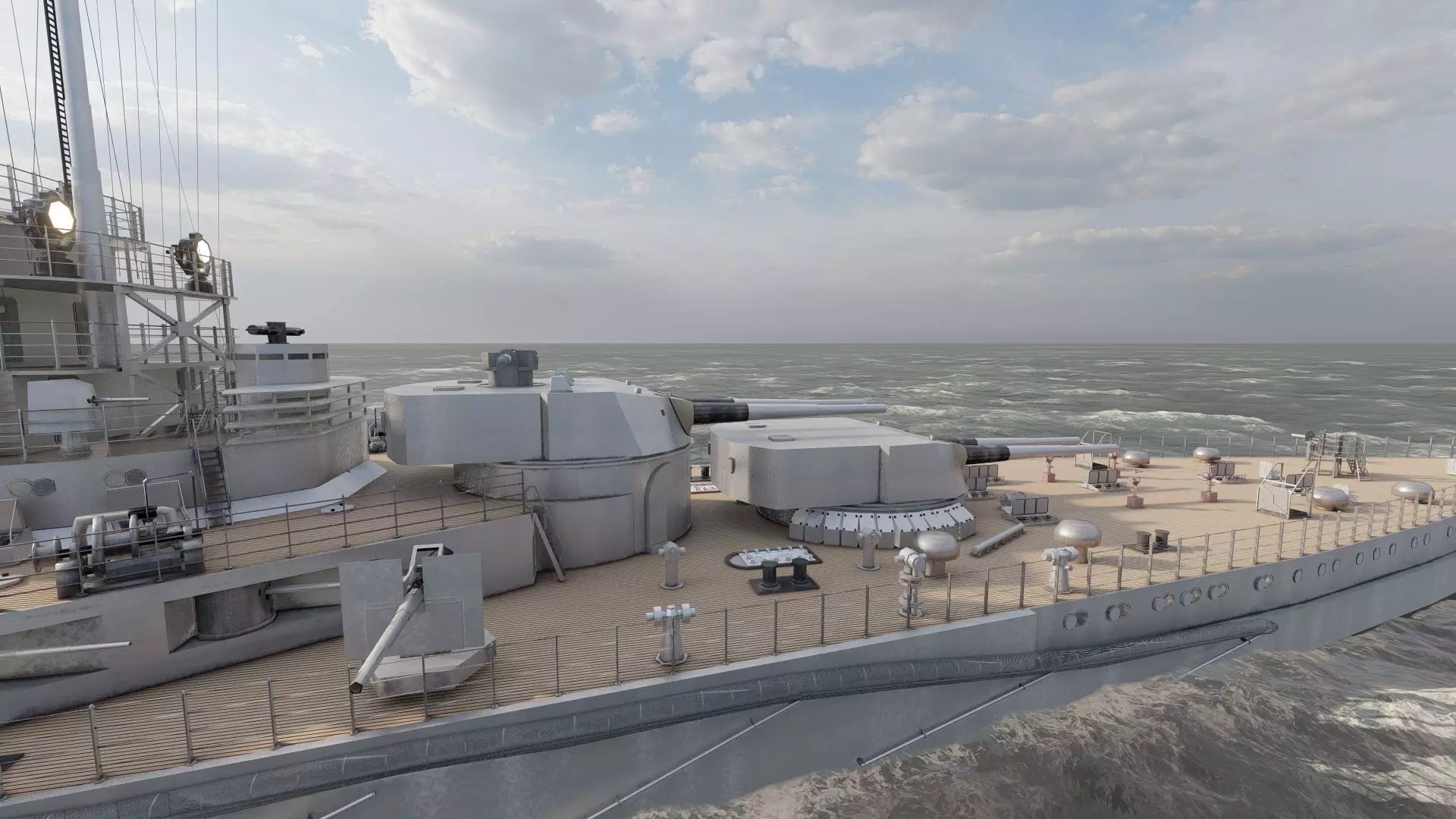 IMPERIAL GERMAN NAVY MARINE BATTLECRUISER 3D model_14