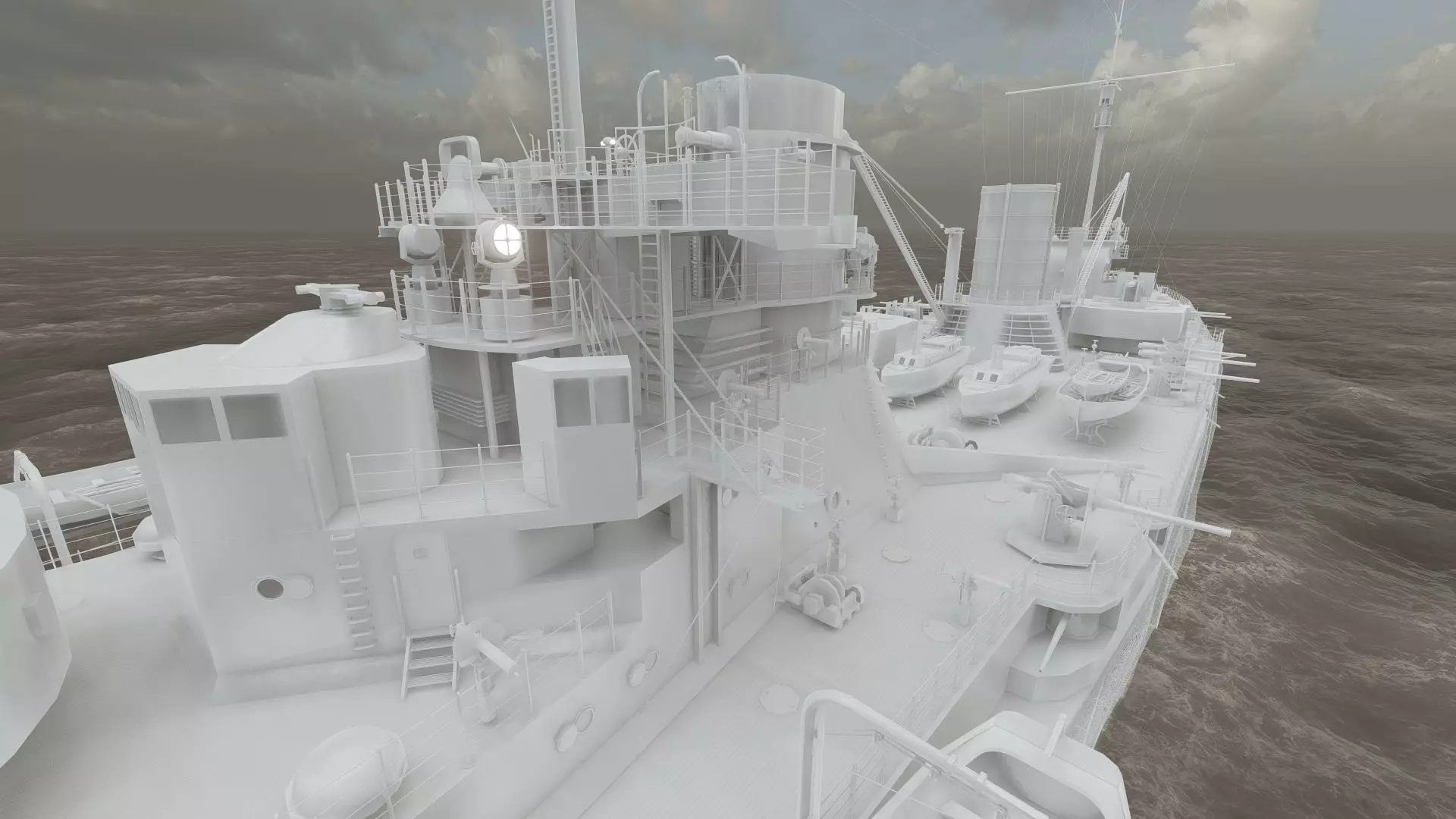 IMPERIAL GERMAN NAVY MARINE BATTLECRUISER 3D model_41