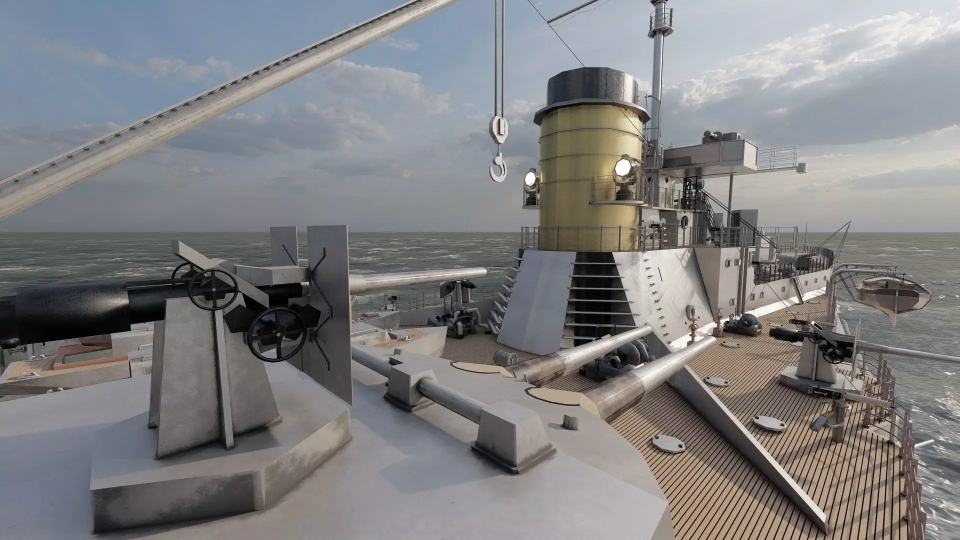 IMPERIAL GERMAN NAVY MARINE BATTLECRUISER 3D model_25