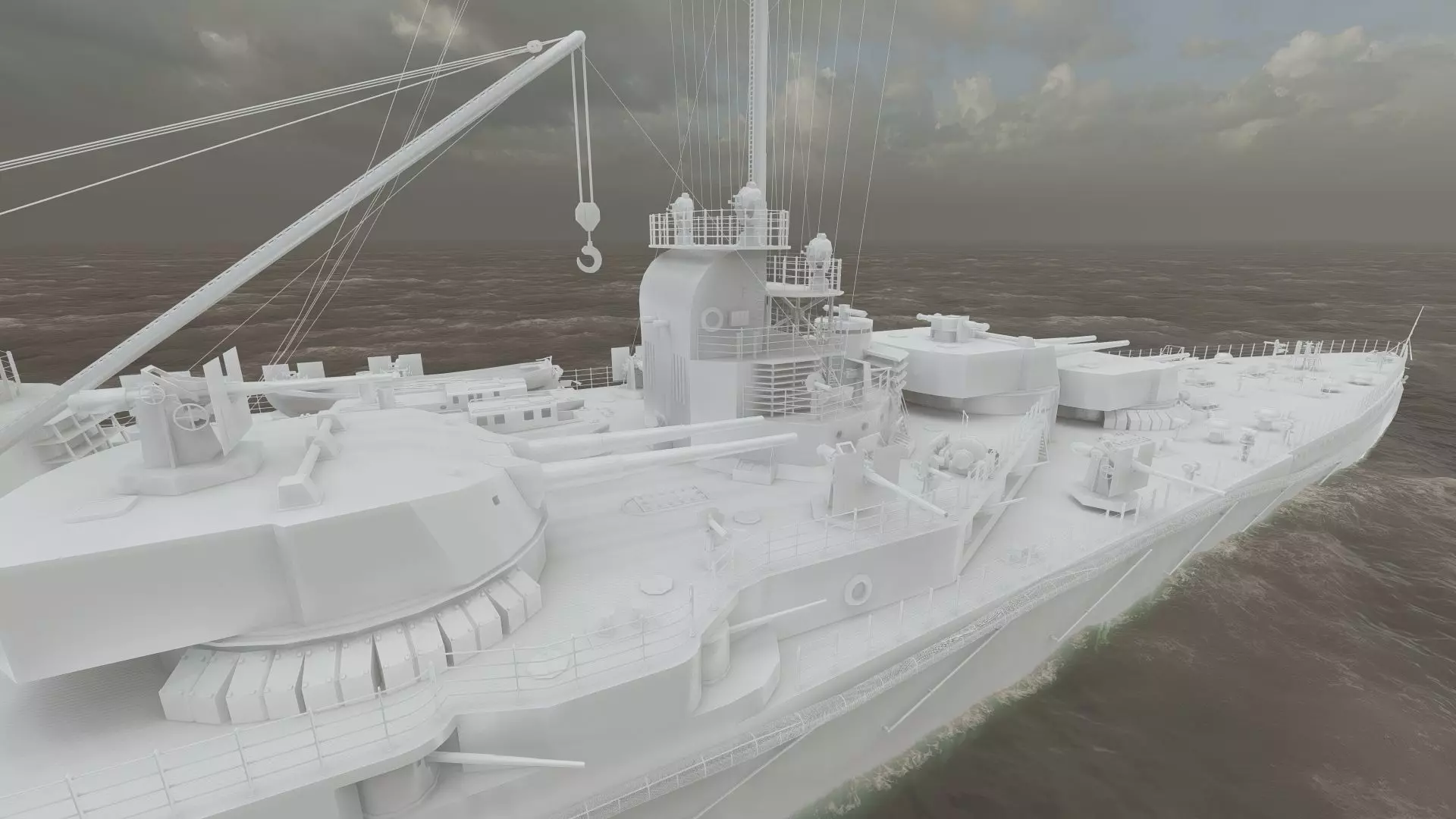 IMPERIAL GERMAN NAVY MARINE BATTLECRUISER 3D model_44