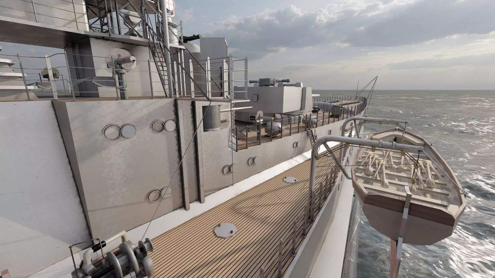 IMPERIAL GERMAN NAVY MARINE BATTLECRUISER 3D model_28