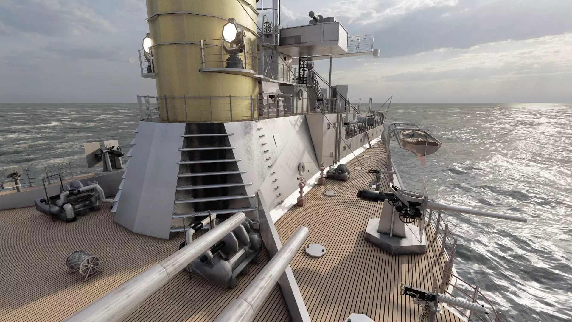 IMPERIAL GERMAN NAVY MARINE BATTLECRUISER 3D model_26