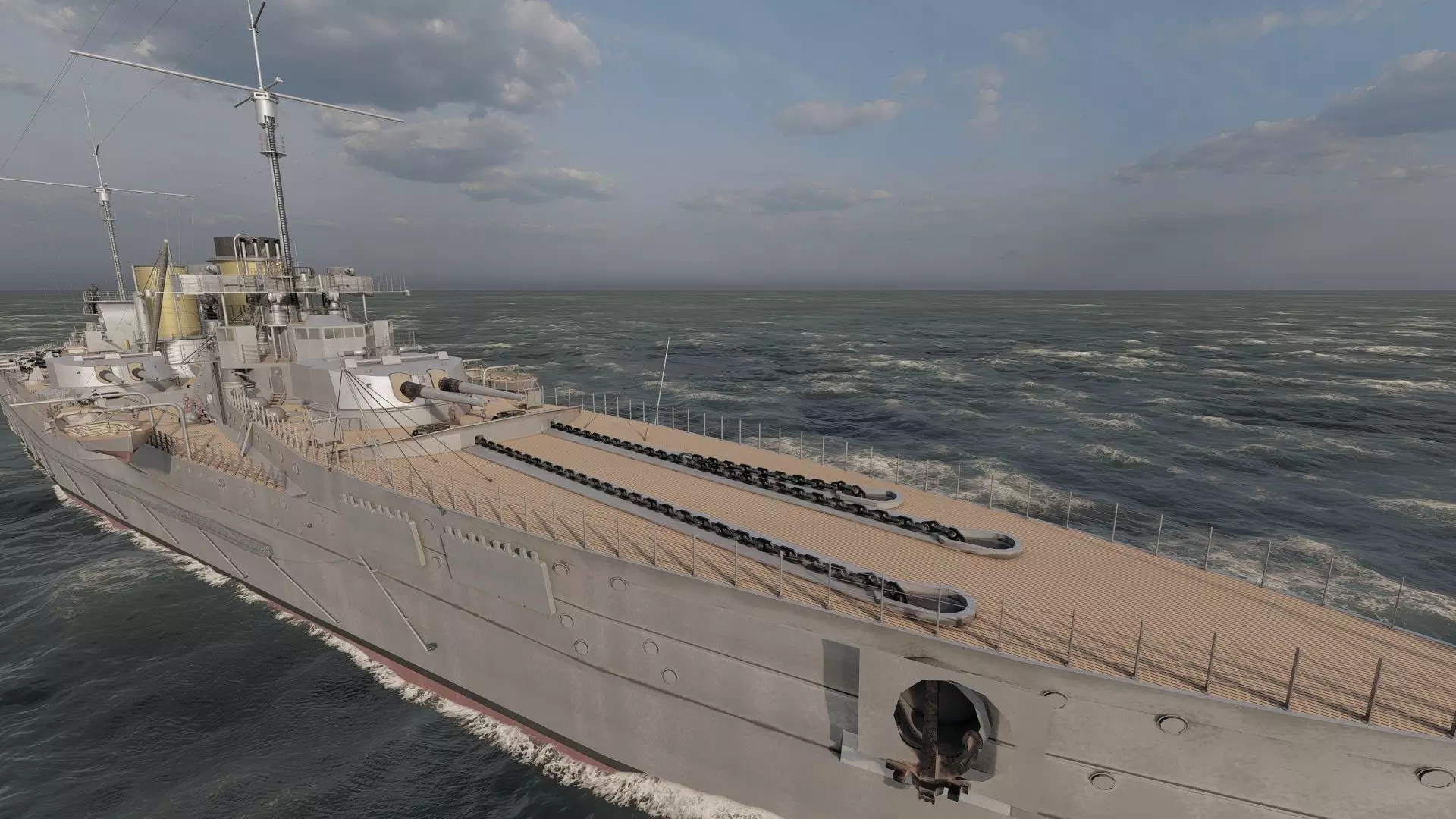 IMPERIAL GERMAN NAVY MARINE BATTLECRUISER 3D model_31