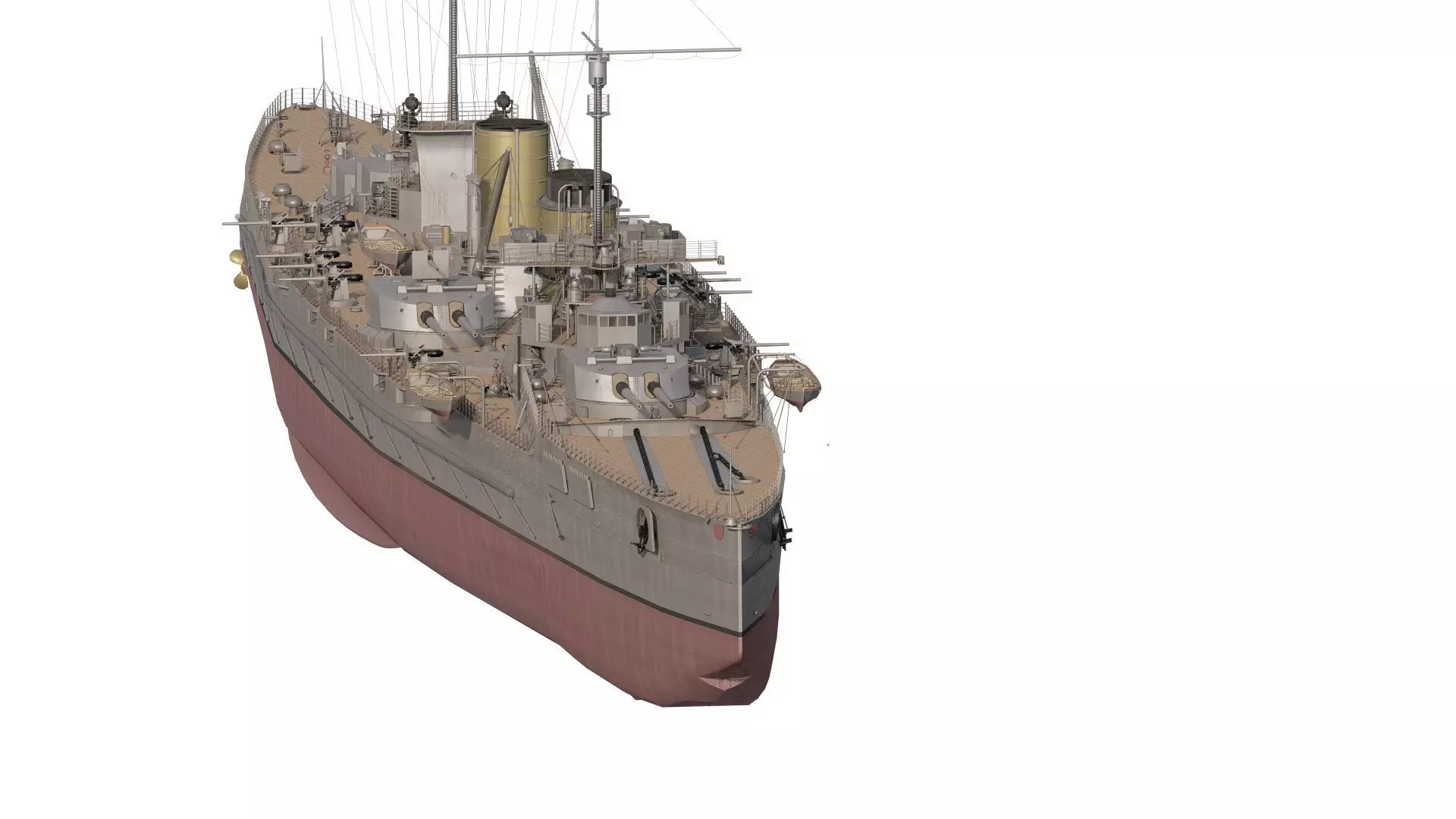 IMPERIAL GERMAN NAVY MARINE BATTLECRUISER 3D model_2