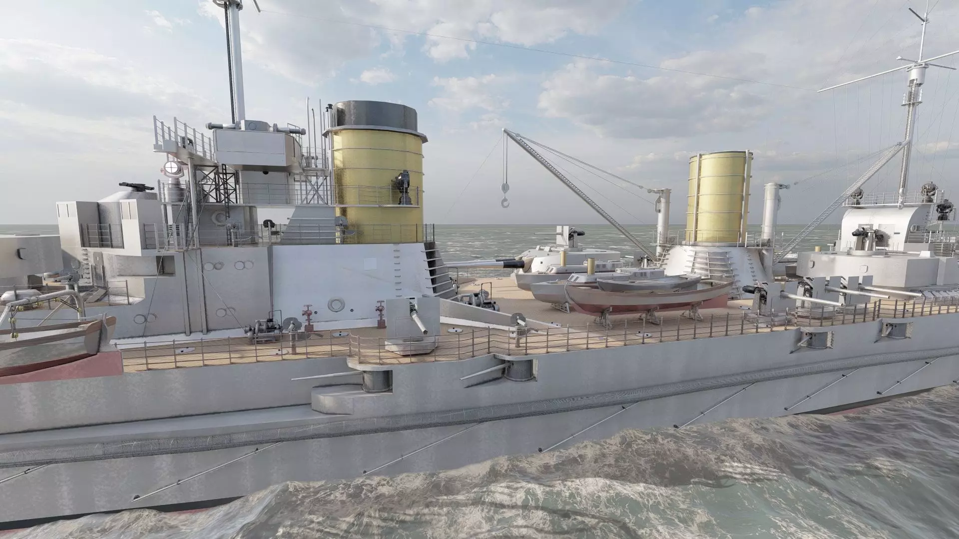 IMPERIAL GERMAN NAVY MARINE BATTLECRUISER 3D model_11