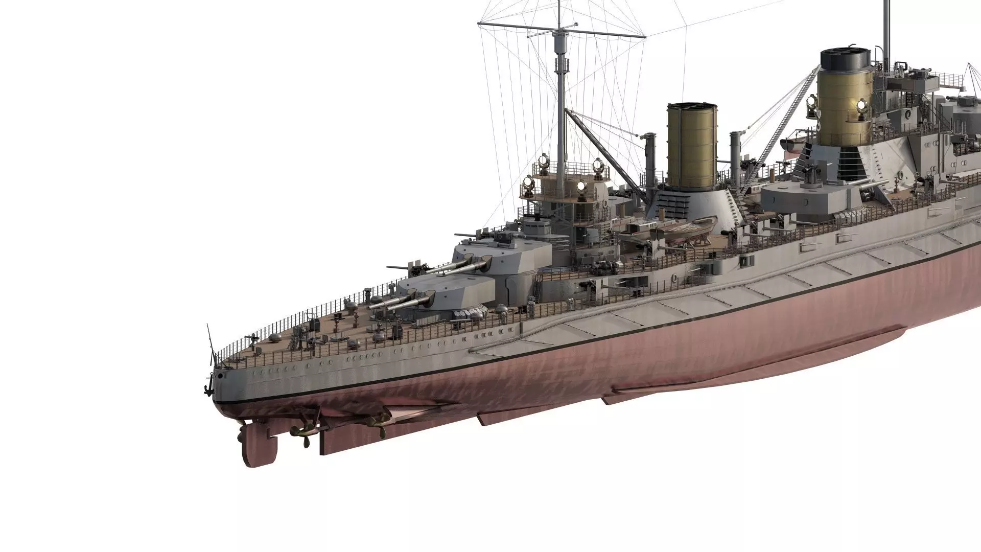 IMPERIAL GERMAN NAVY MARINE BATTLECRUISER 3D model_4