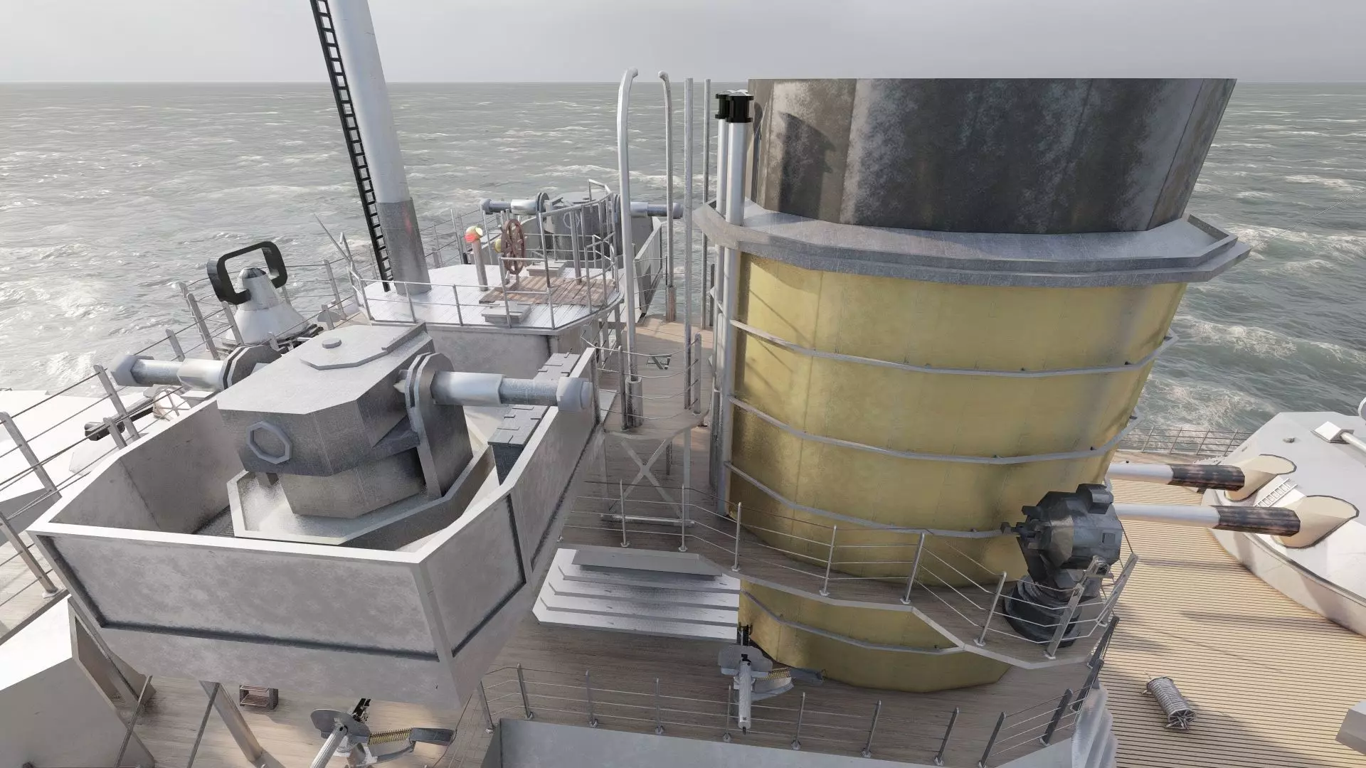 IMPERIAL GERMAN NAVY MARINE BATTLECRUISER 3D model_36