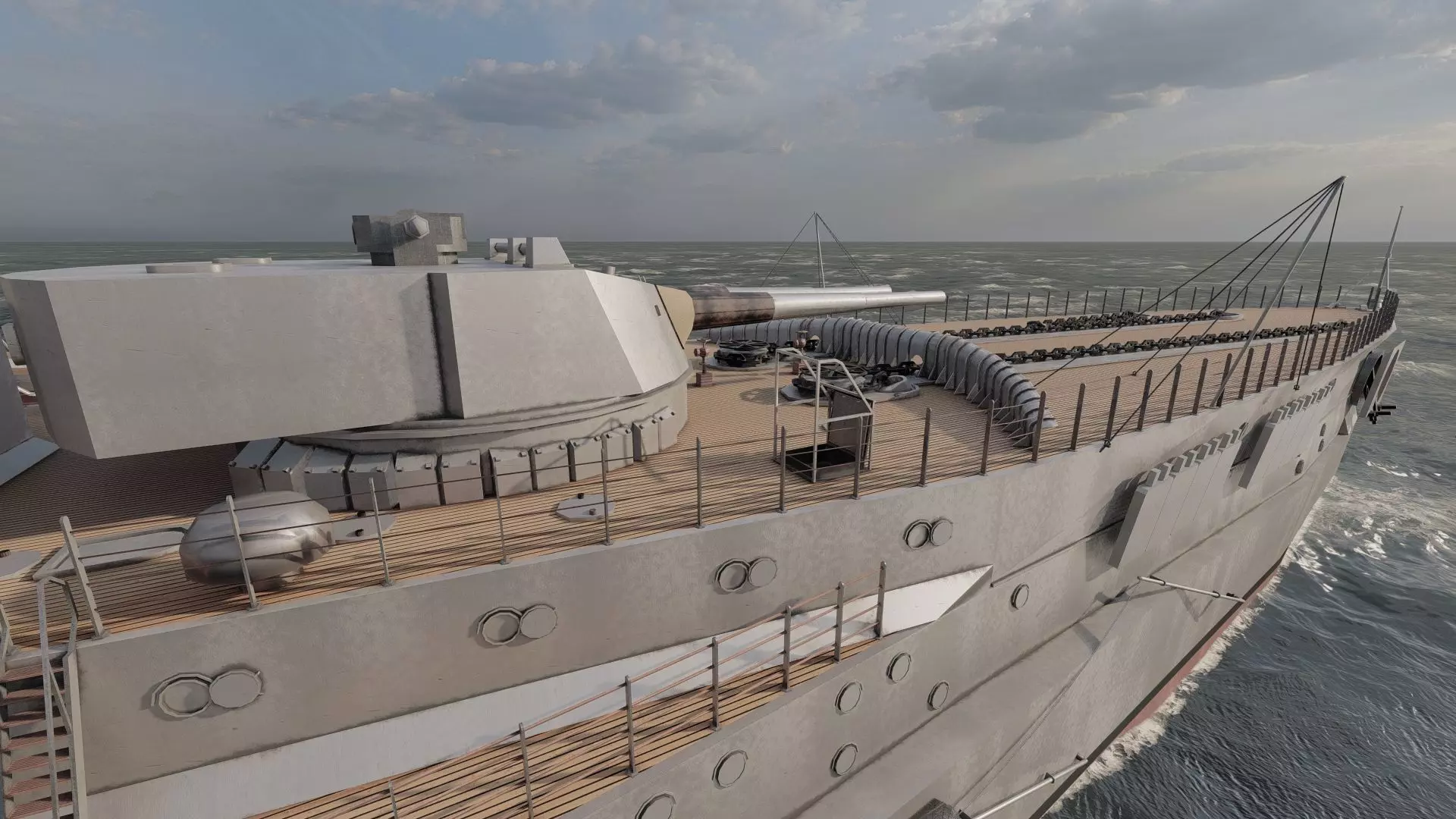 IMPERIAL GERMAN NAVY MARINE BATTLECRUISER 3D model_30