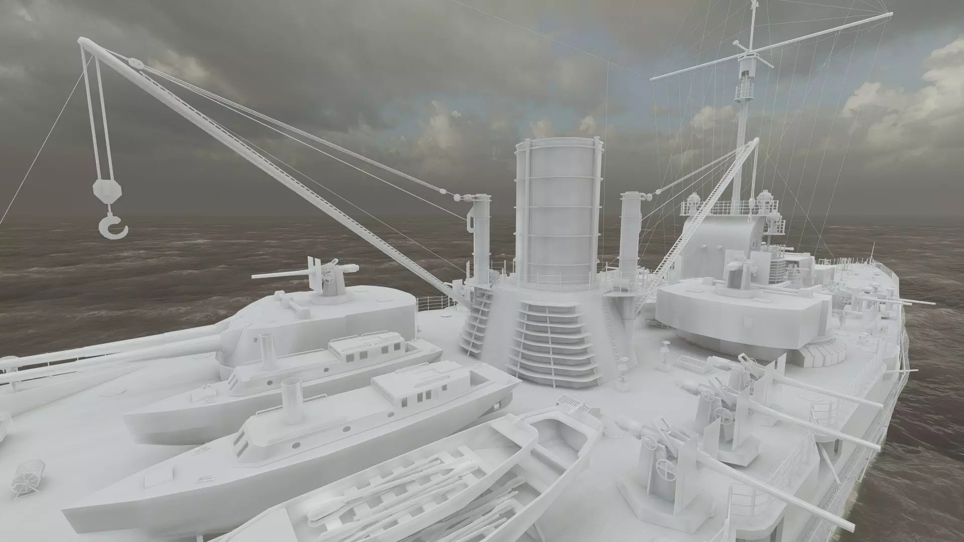 IMPERIAL GERMAN NAVY MARINE BATTLECRUISER 3D model_43