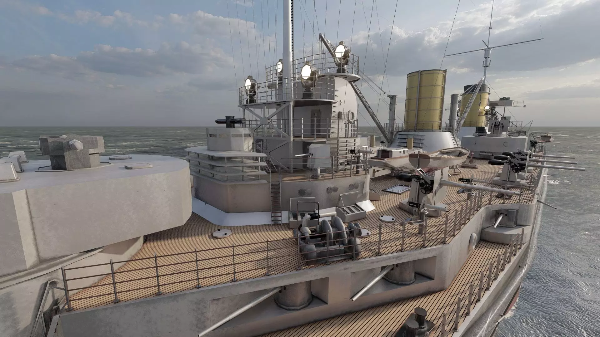 IMPERIAL GERMAN NAVY MARINE BATTLECRUISER 3D model_19