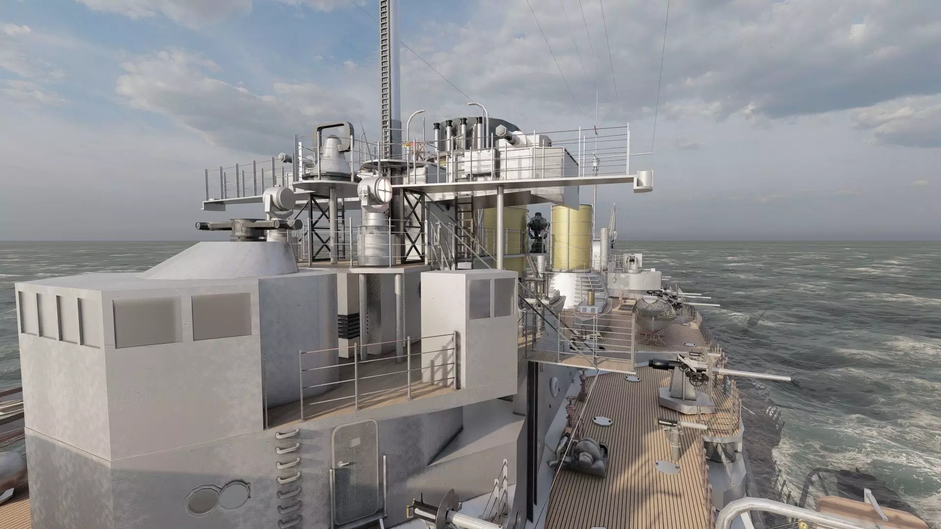 IMPERIAL GERMAN NAVY MARINE BATTLECRUISER 3D model_34