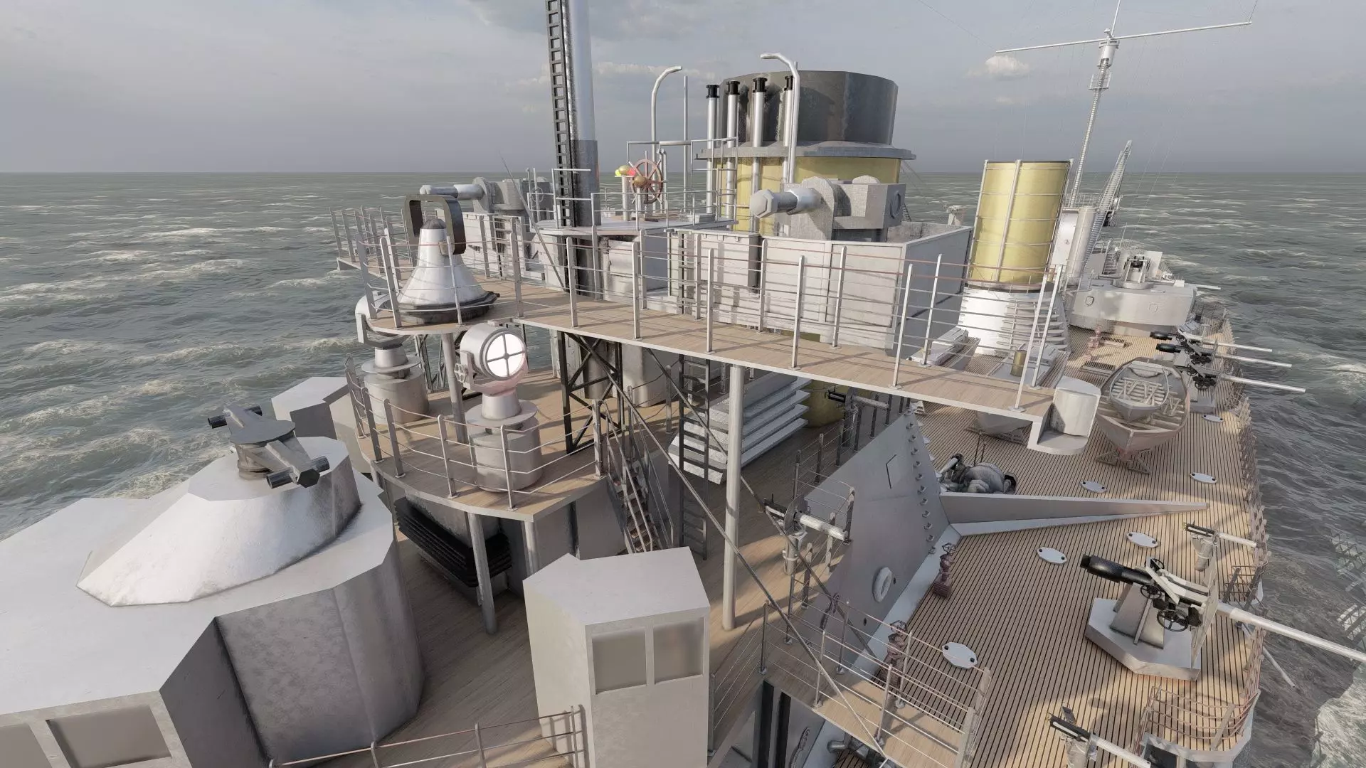 IMPERIAL GERMAN NAVY MARINE BATTLECRUISER 3D model_35