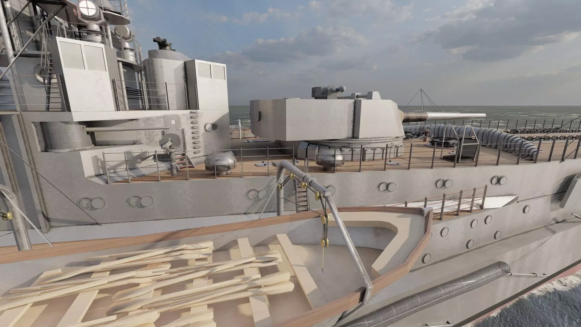 IMPERIAL GERMAN NAVY MARINE BATTLECRUISER 3D model_29