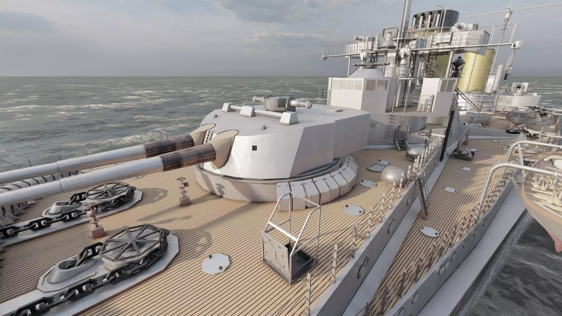 IMPERIAL GERMAN NAVY MARINE BATTLECRUISER 3D model_33