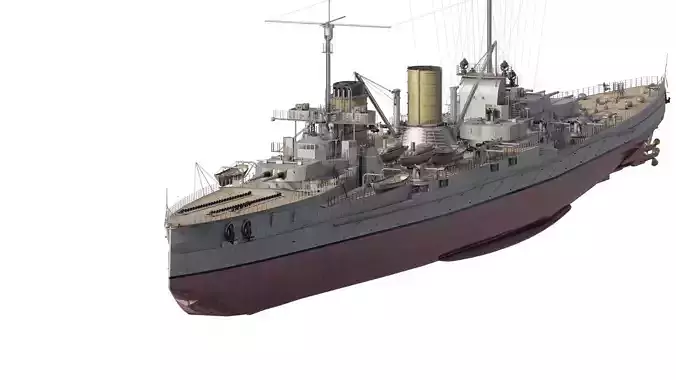 IMPERIAL GERMAN NAVY MARINE BATTLECRUISER 3D model