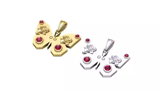 BUTTERLY GOLD  PENDANT 