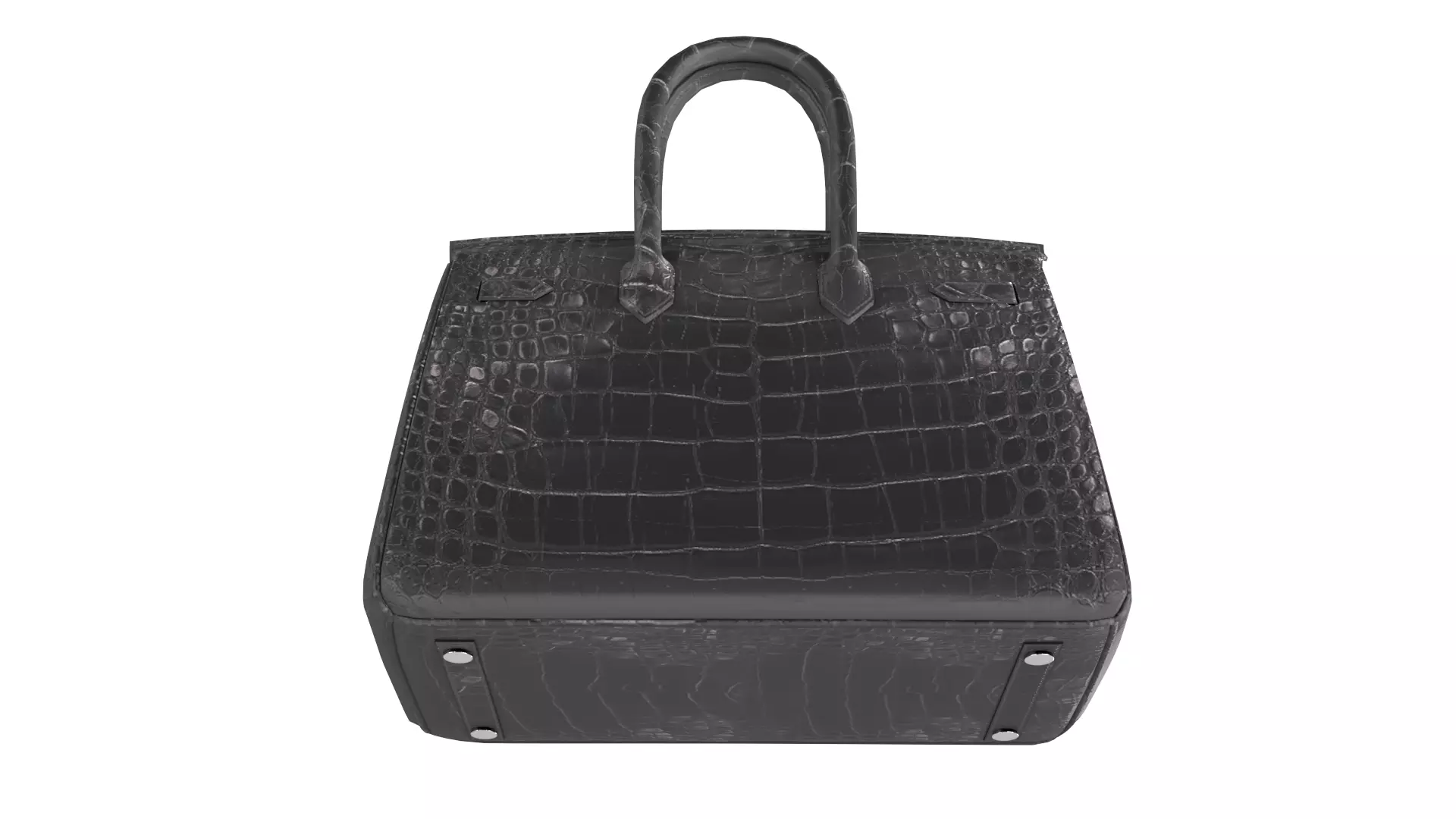 Birkin Croc Noir Glossy 3D Model Low-poly 3D model_11