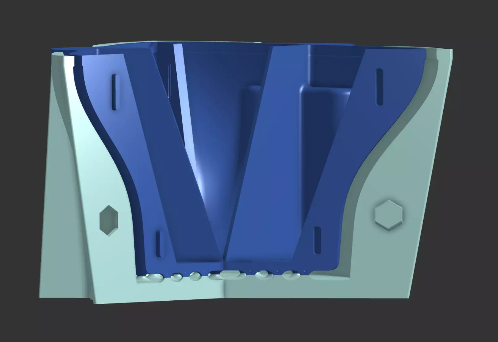 Stackable Castable Plant Tower     Organic Triangle Edition 3D print model_3