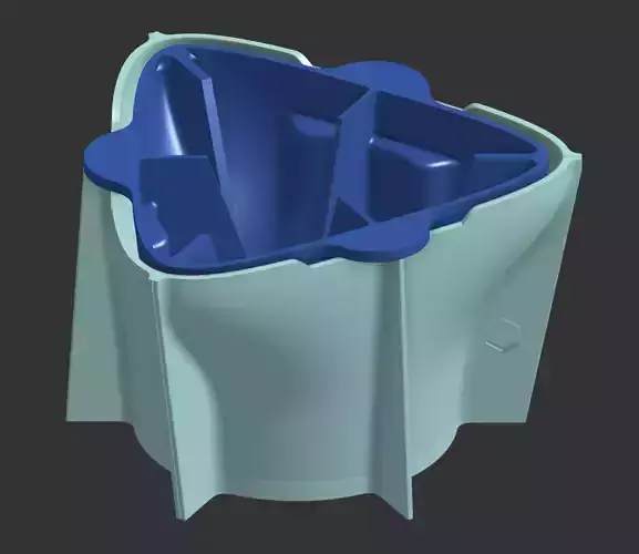 Stackable Castable Plant Tower     Organic Triangle Edition