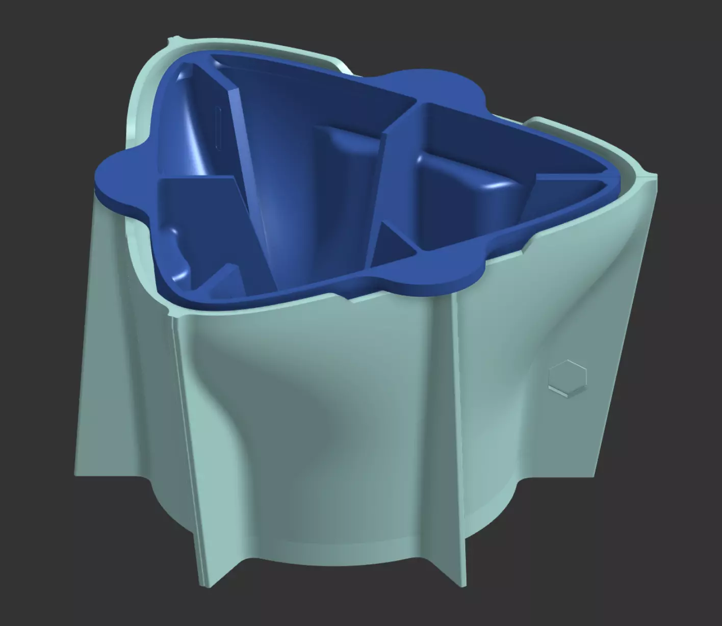 Stackable Castable Plant Tower     Organic Triangle Edition 3D print model_0