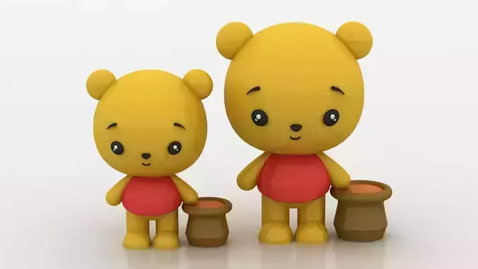 honey bear toy 3D printable model 