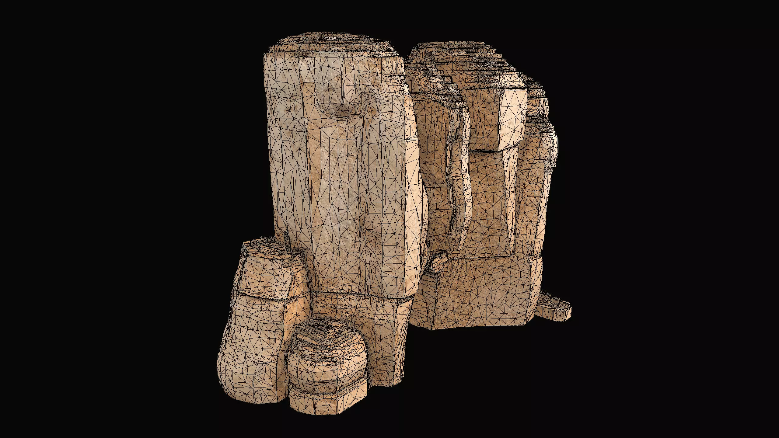 Low Poly Rock Formation Low-poly 3D model_7