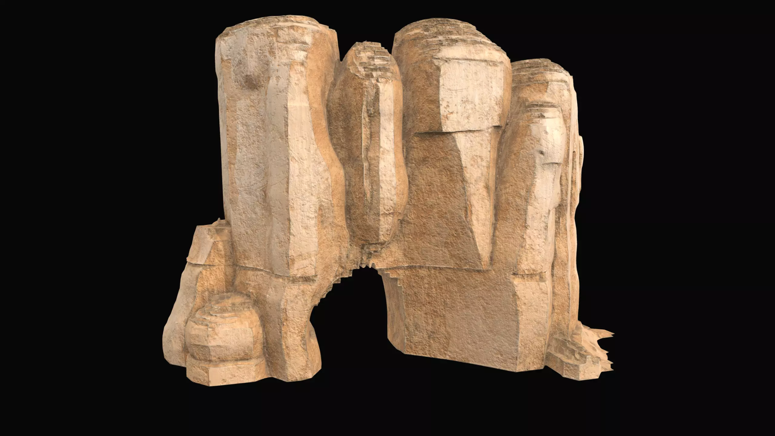 Low Poly Rock Formation Low-poly 3D model_5