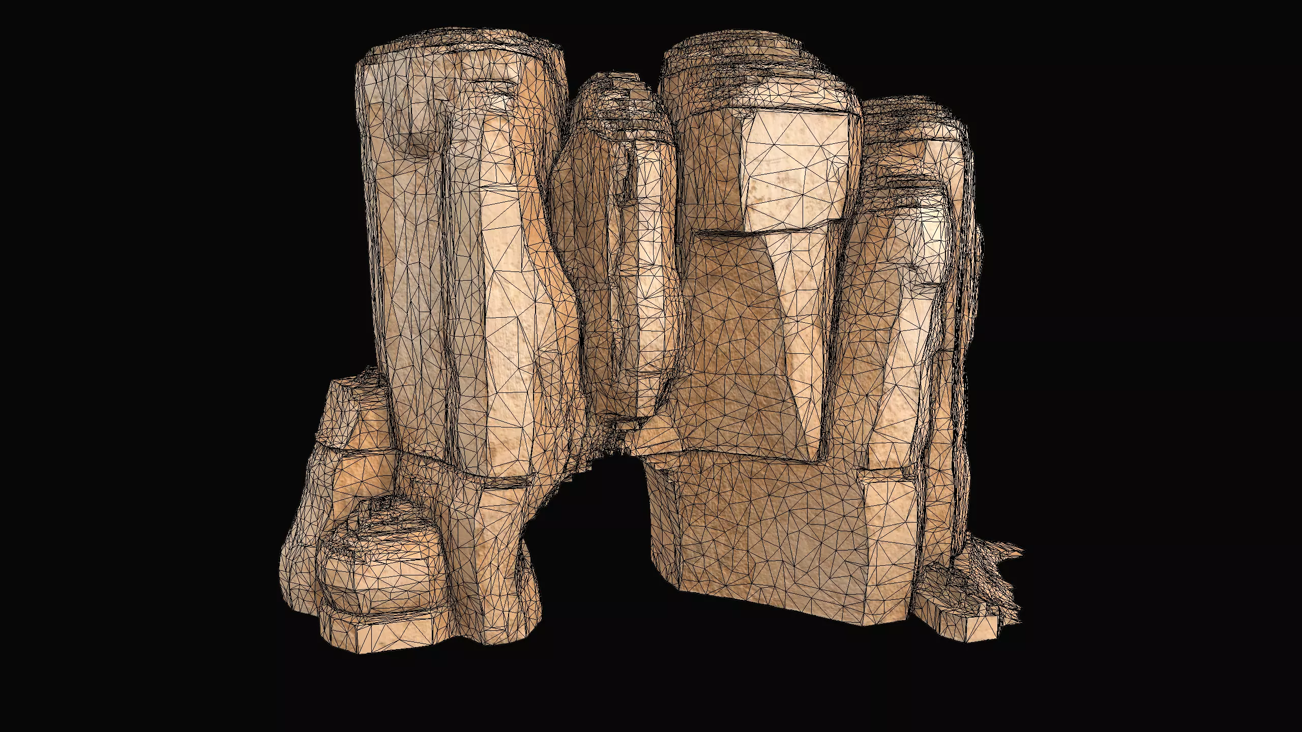 Low Poly Rock Formation Low-poly 3D model_6