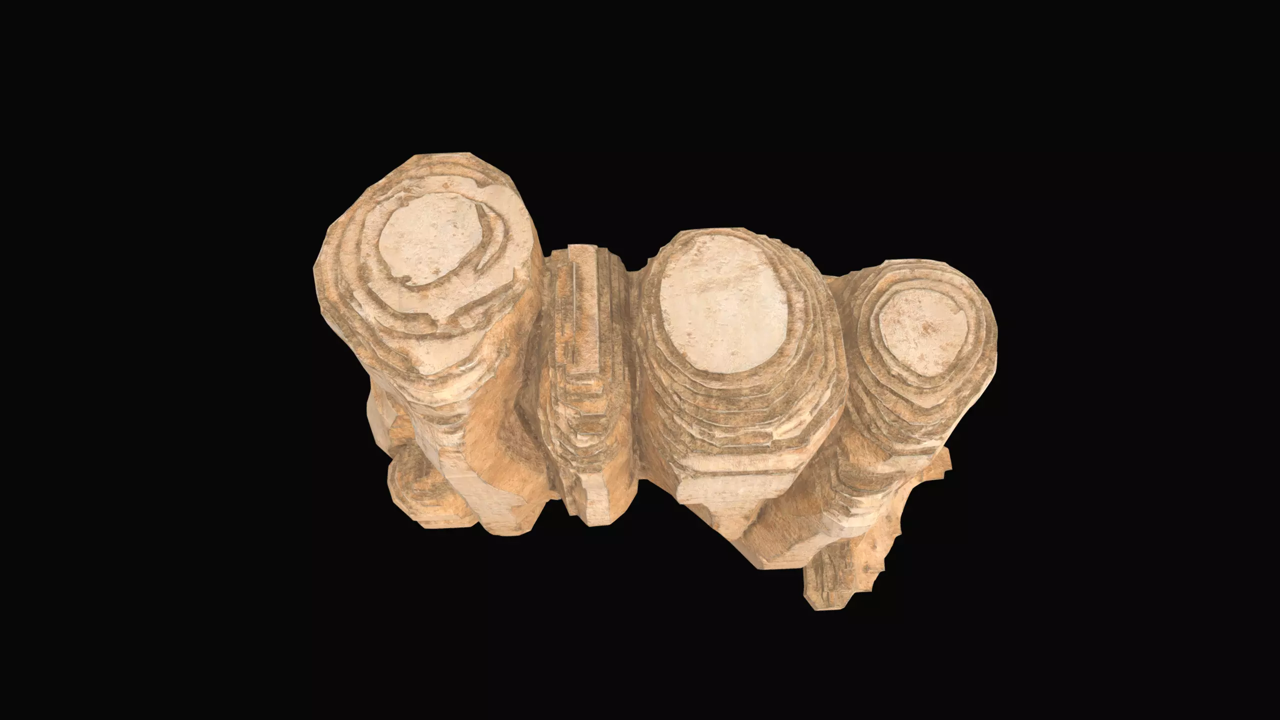 Low Poly Rock Formation Low-poly 3D model_2