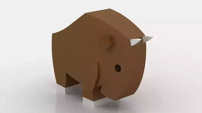  geometric animal toy 3D printable model  3D print model