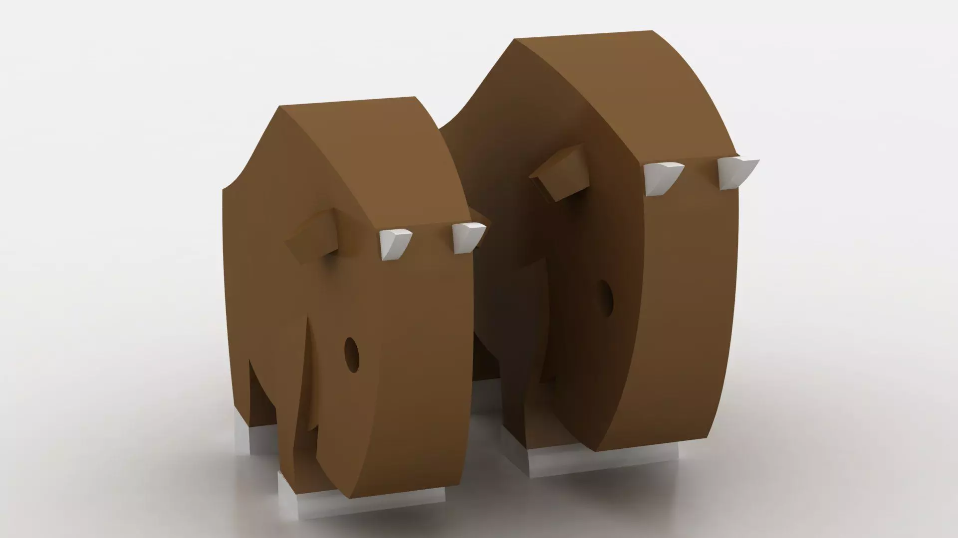geometric animal toy 3D printable model 3D print model_3