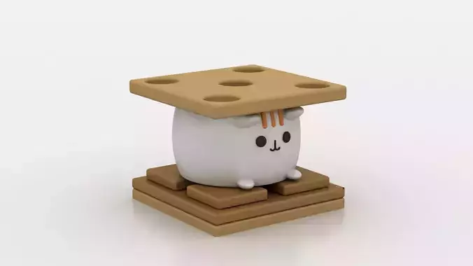 chibi cat collectible 3D printable model   3D print model