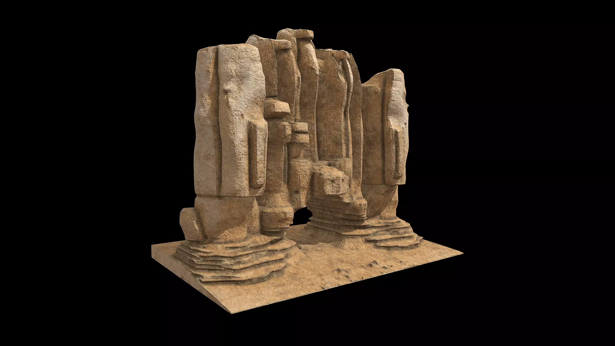 Rock Formation 3D Model Free low-poly 3D model