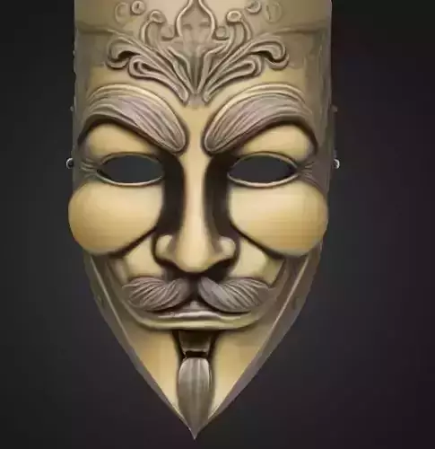 Venetian Mask King Costume Full Face Mask - Venetian Mask