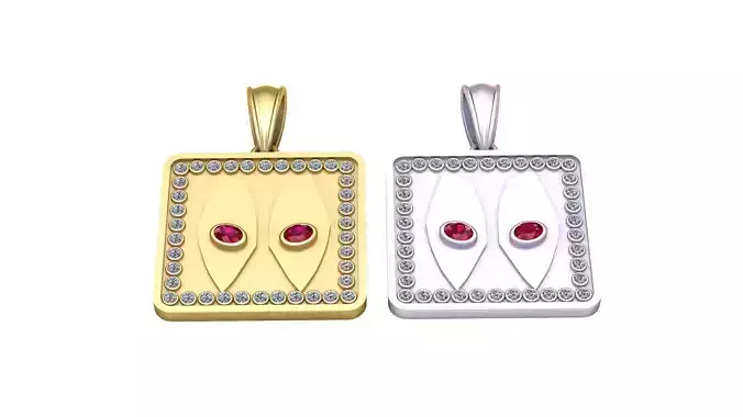 SQUAR FACES PENDANT 