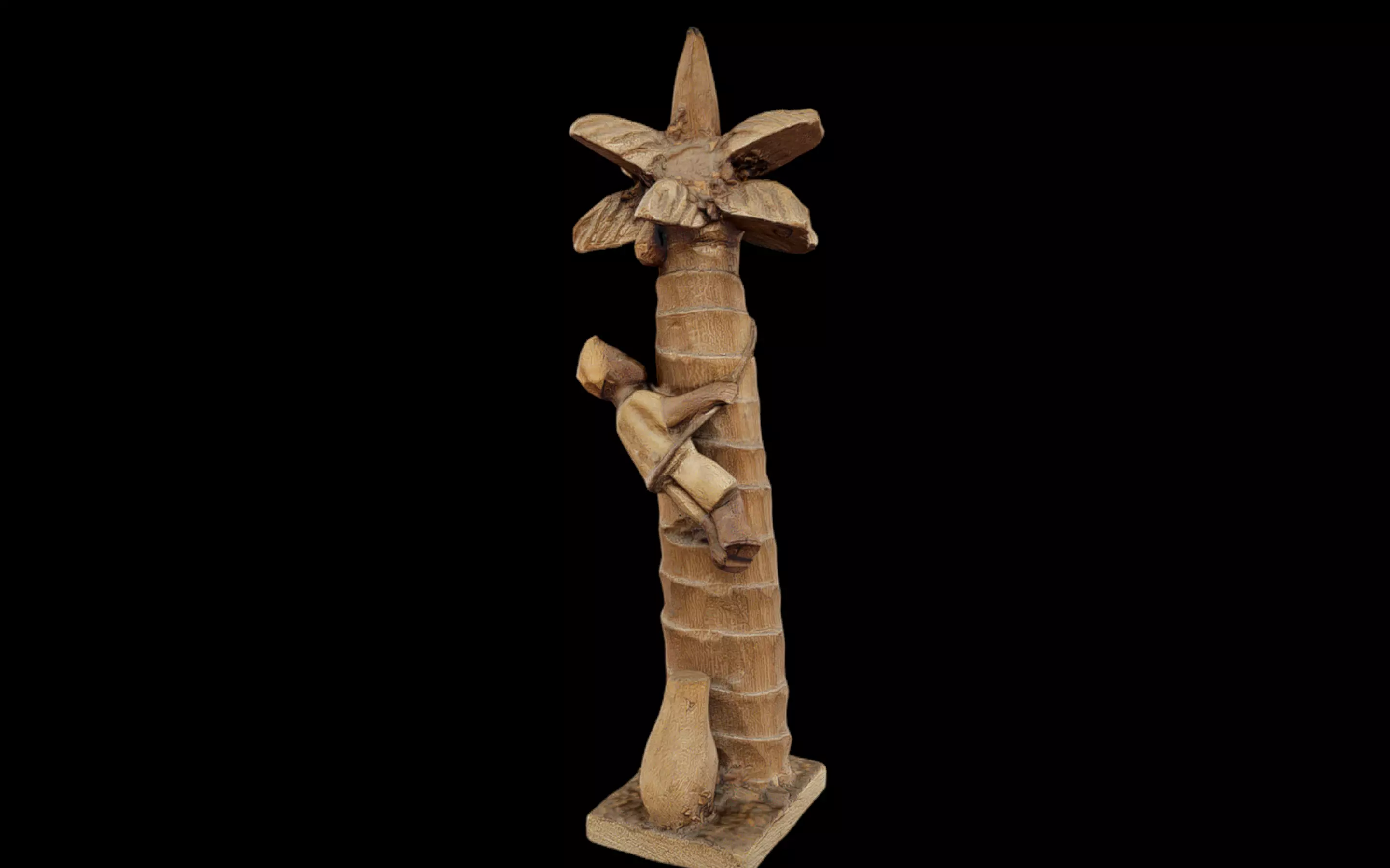 Coconut Tree Farmer Low-poly 3D model_0