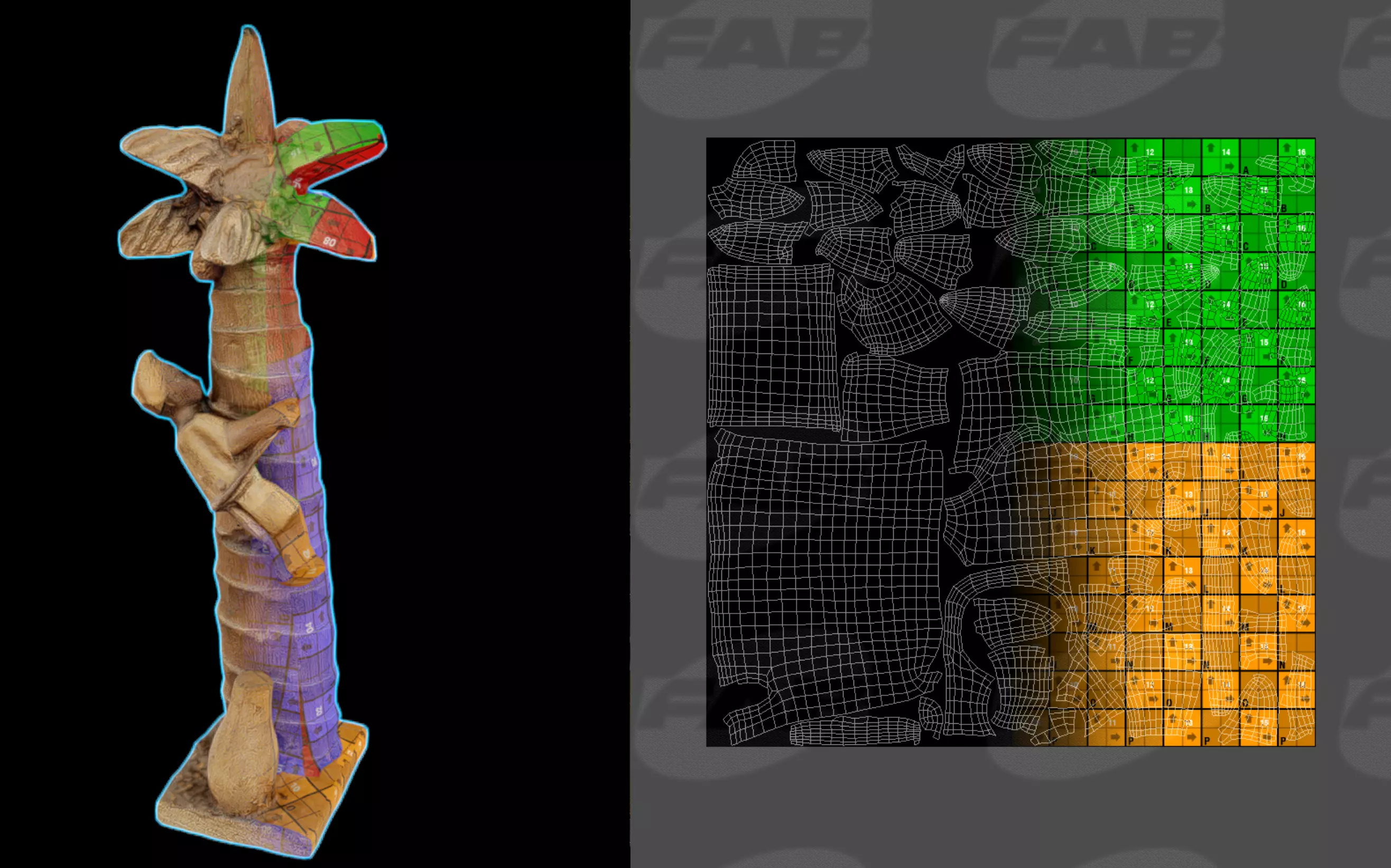 Coconut Tree Farmer Low-poly 3D model_10