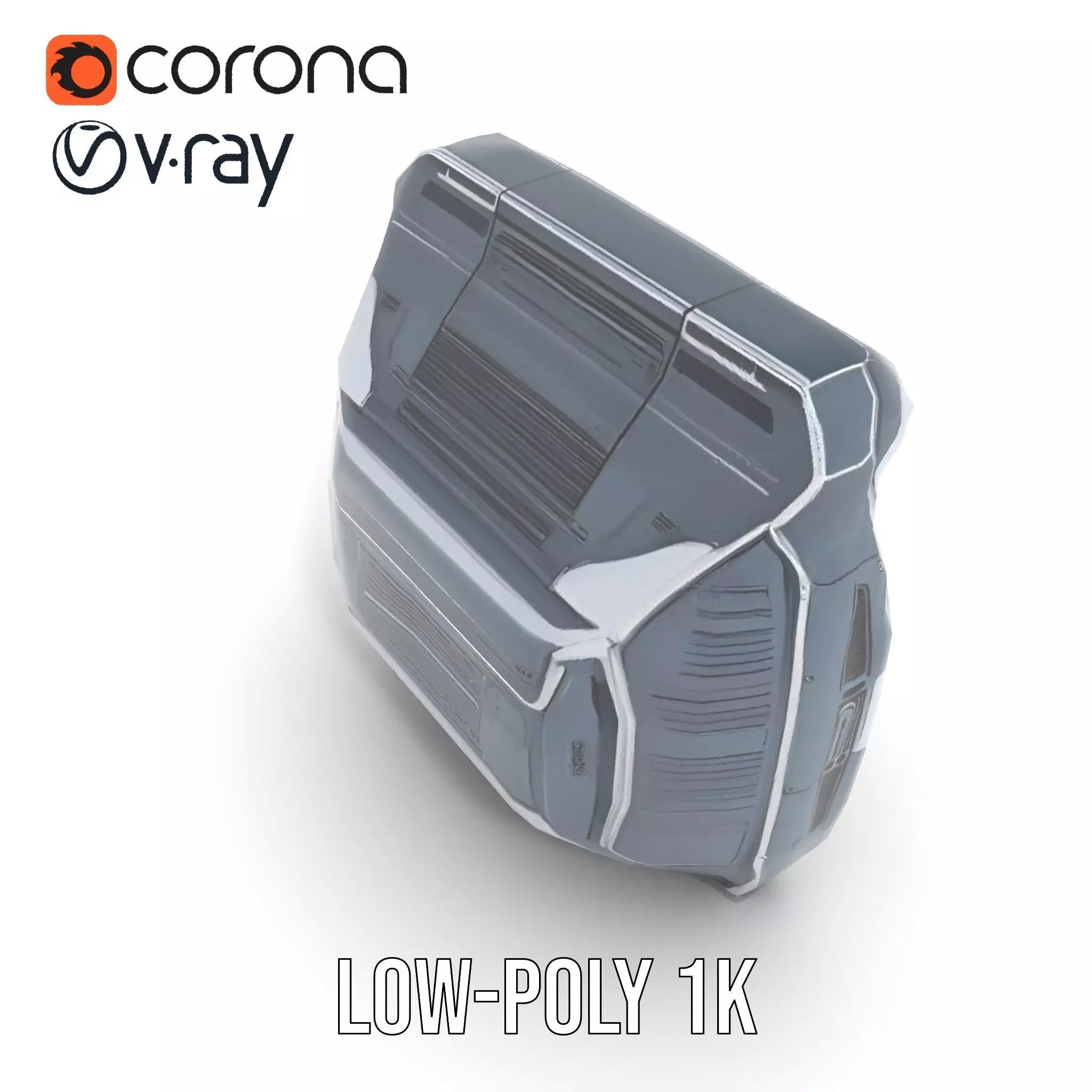 Futuristic Control Panel Model Pack with Interactive Screens Low-poly 3D model_10