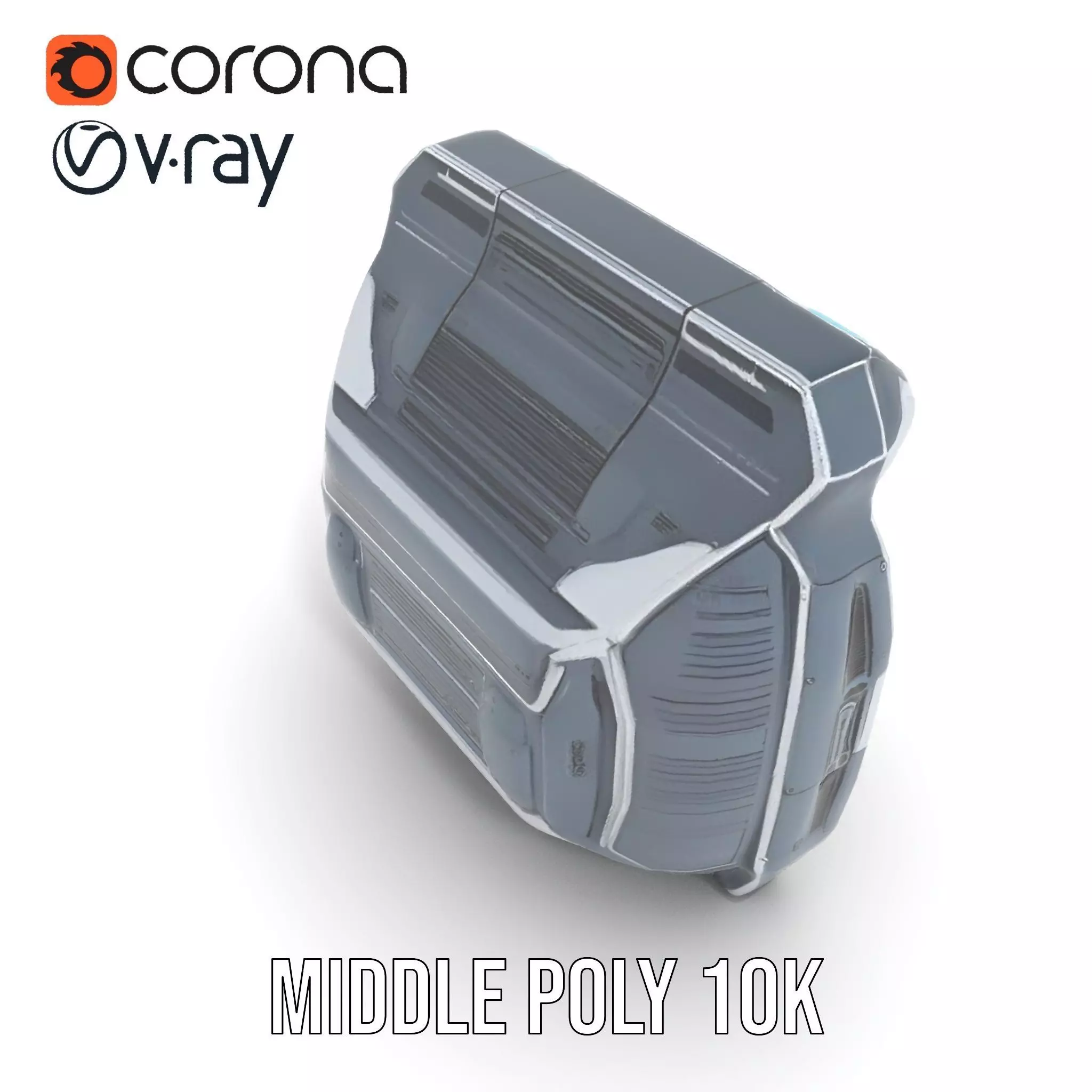 Futuristic Control Panel Model Pack with Interactive Screens Low-poly 3D model_6