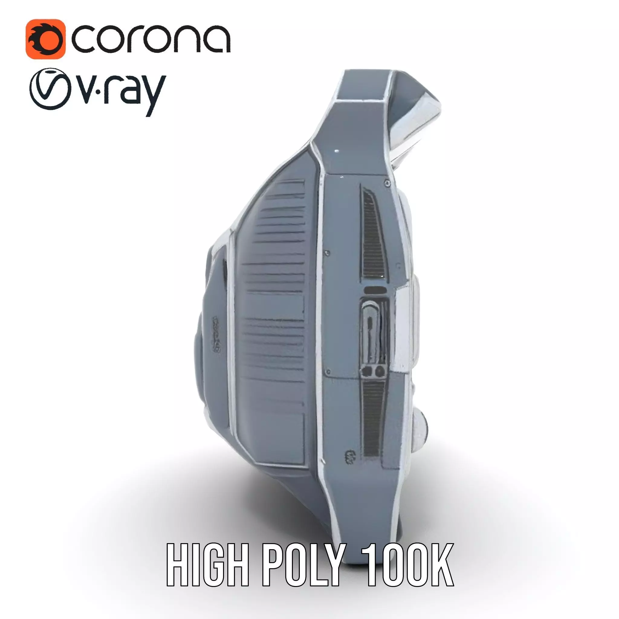 Futuristic Control Panel Model Pack with Interactive Screens Low-poly 3D model_23