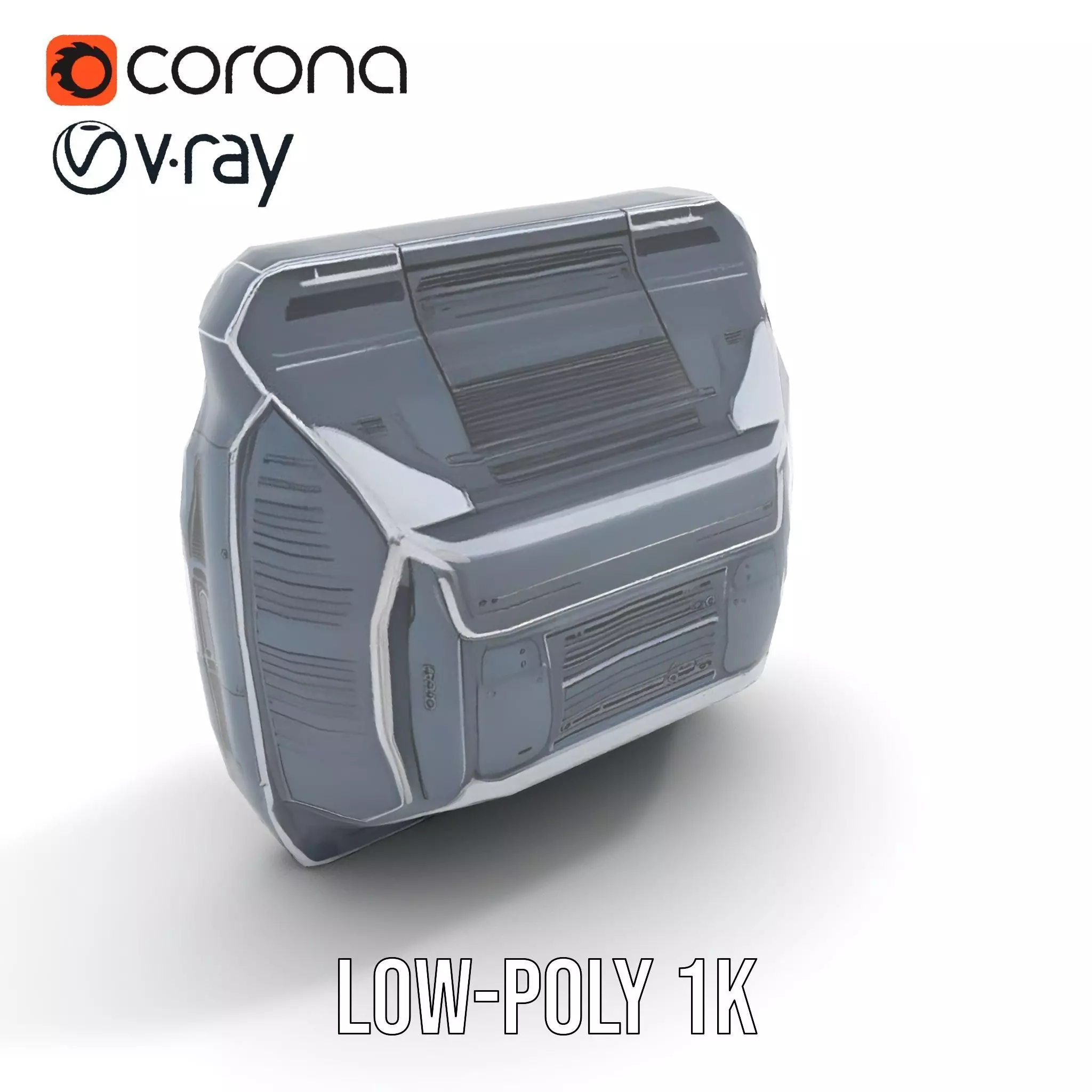 Futuristic Control Panel Model Pack with Interactive Screens Low-poly 3D model_15