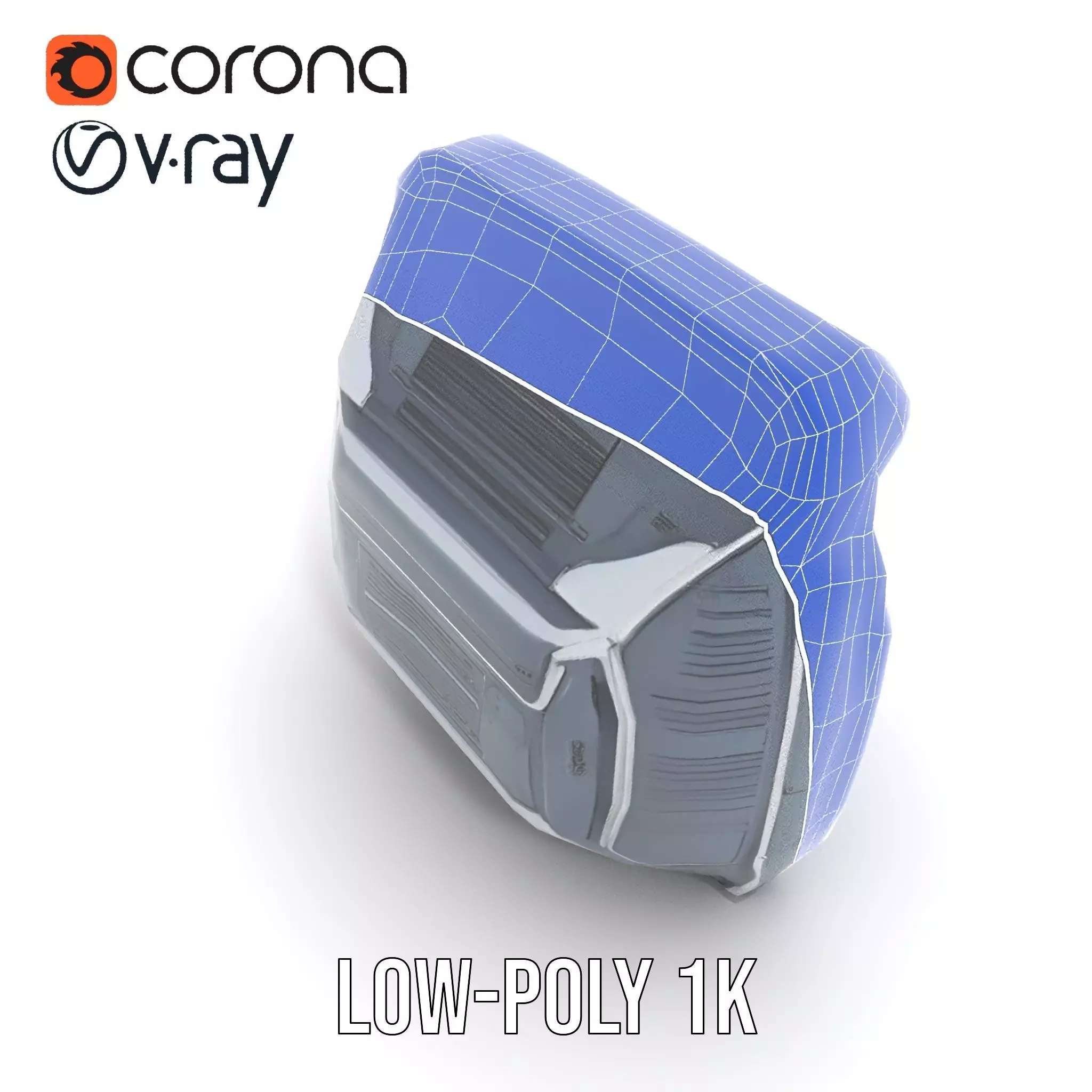 Futuristic Control Panel Model Pack with Interactive Screens Low-poly 3D model_28